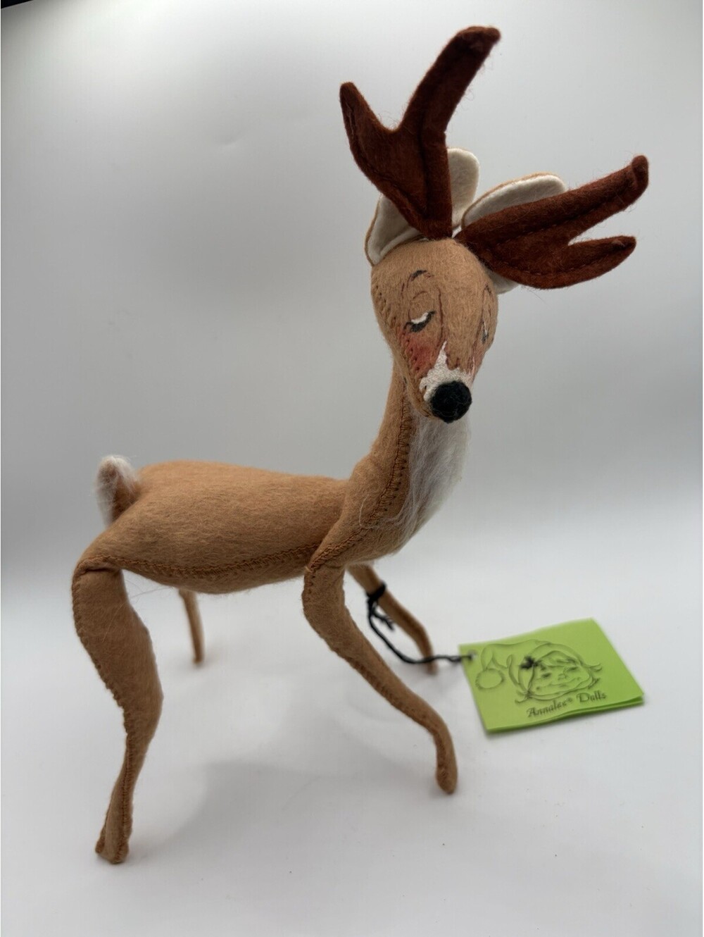 Vintage Annalee Doll 1985 Reindeer with Closed Eyes 7 in”  Deer